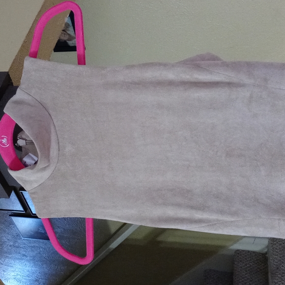 House of CB London Faux Suede Body Contour Dress Tan Body-Con Women's Size M - Picture 2 of 9